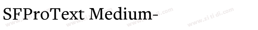 SFProText Medium字体转换